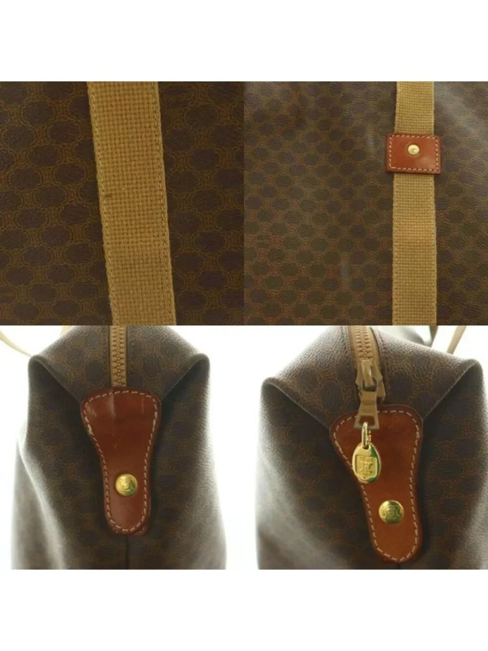 Celine Boston Bag Macadam Pattern Brown - Picture 8 of 8